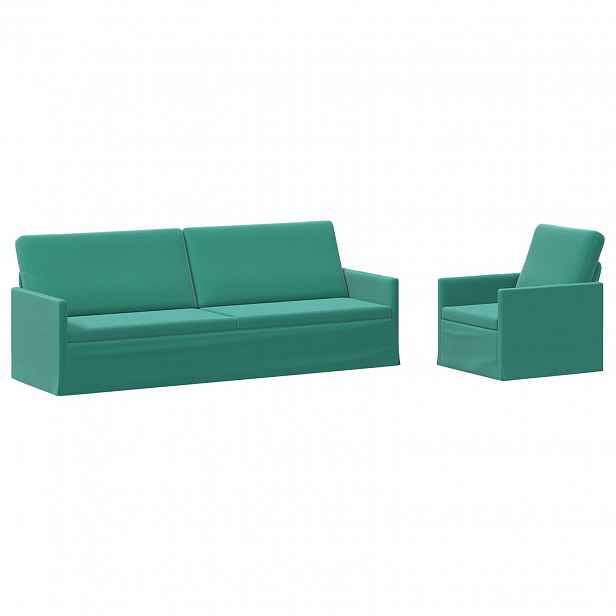 vidaXL Set pohovek 2 pcs Tyrkysová Samet
