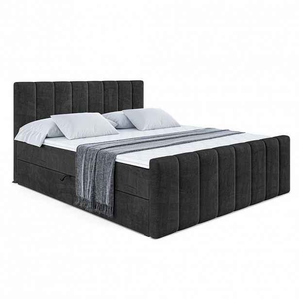ALTDECOR AMERICKÁ postel OTTA-Z – 200 x 200 cm – H4 – černá