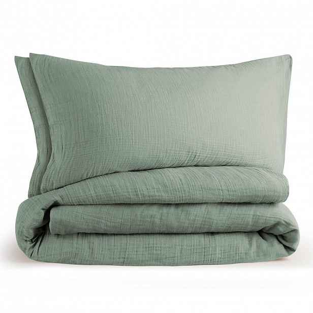 Blumtal POVLEČENÍ mušelín, 100% bavlna, 200/220 cm & 2x 40/80 cm, zelená