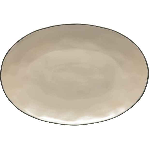 Costa Nova Talíř oválný Stacked Organic Cremini 45 cm, krémový