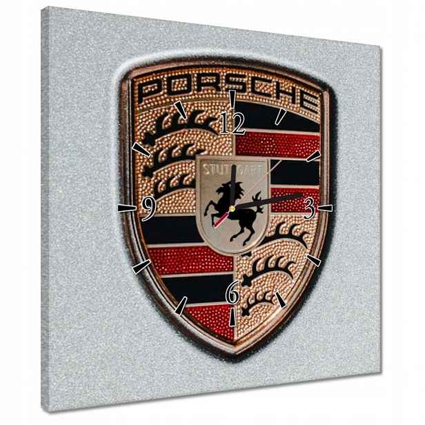 Hodiny 40x40 Známka Porsche Logo