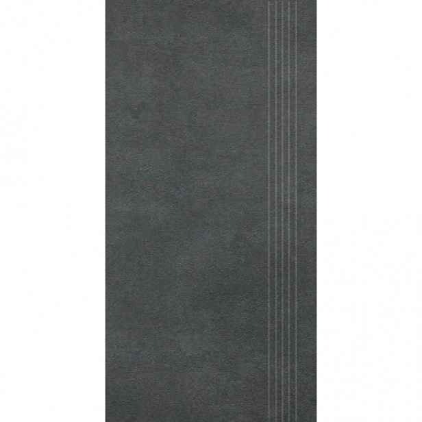 Schodovka Rako Extra černá 30x60 cm reliéfní DCPSR725.1