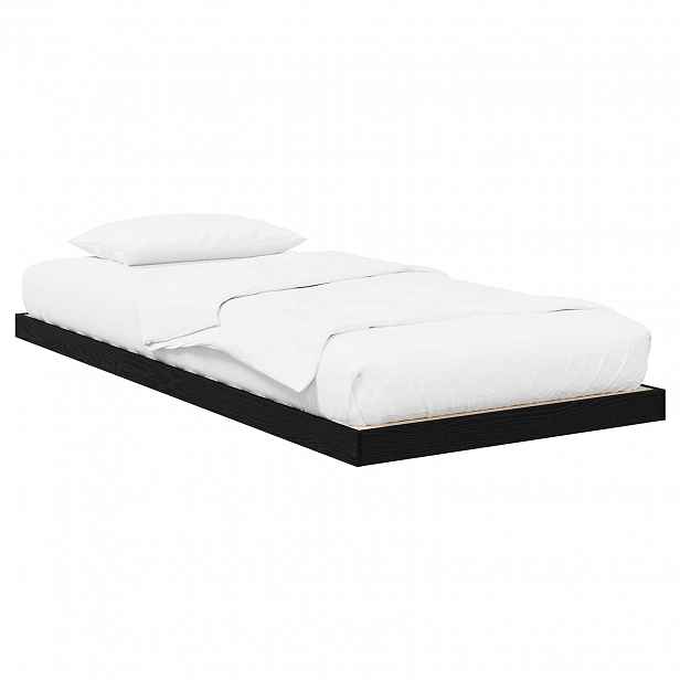 vidaXL Rám postele Černý dub 75 x 190 cm Kompozitní dřevo