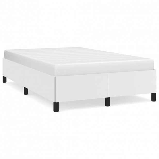 vidaXL Rám postele bez matrace bílý 120x190 cm umělá kůže