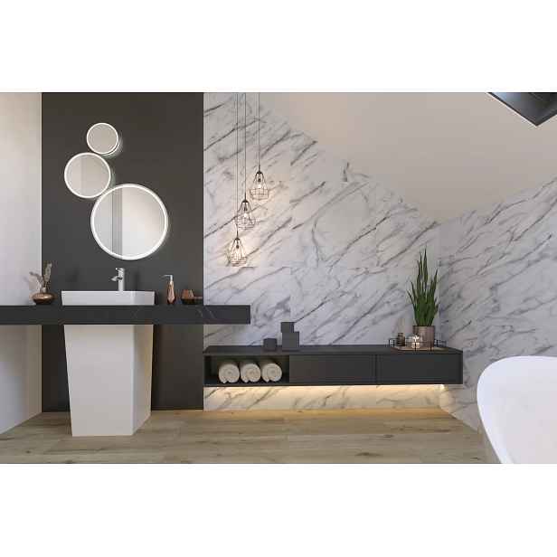 Olsen spa SPC nástěnný obklad vnitřní - Bianco Marble — Rozměr A - 30 , Rozměr C - 120