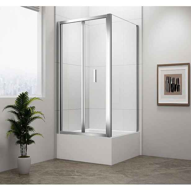 Polysan Deep - Sprchový kout 100x75 cm, L/P varianta, čiré sklo/chrom MD1910MD3116
