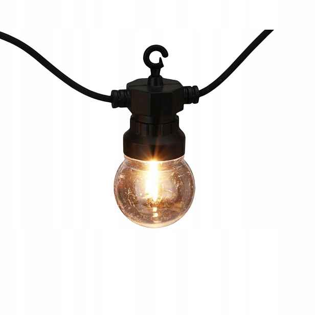 Světelná Girlanda 10 Led Plast 450X5X11 CM Černý Časovač IP44
