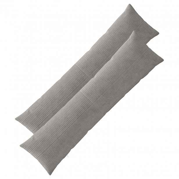 vidaXL Povlak na polštář 2 pcs ALMELO Světle šedá 40 x 145 cm manšestr