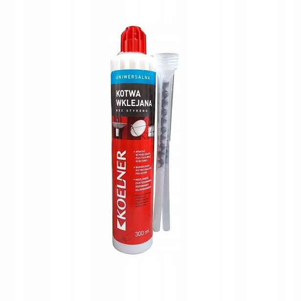 Chemická Kotva Univerzální Pryskyřice Koelner Bez Styrenu 300 ML 10 Kusů