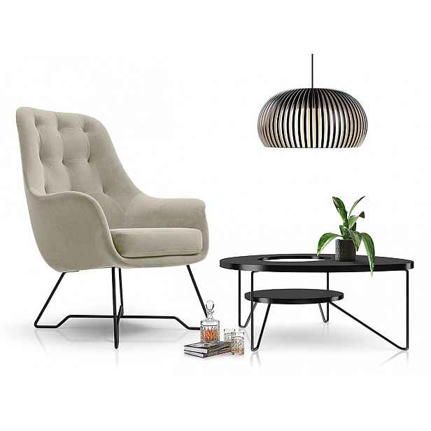 Designové křeslo MILEY - béžové