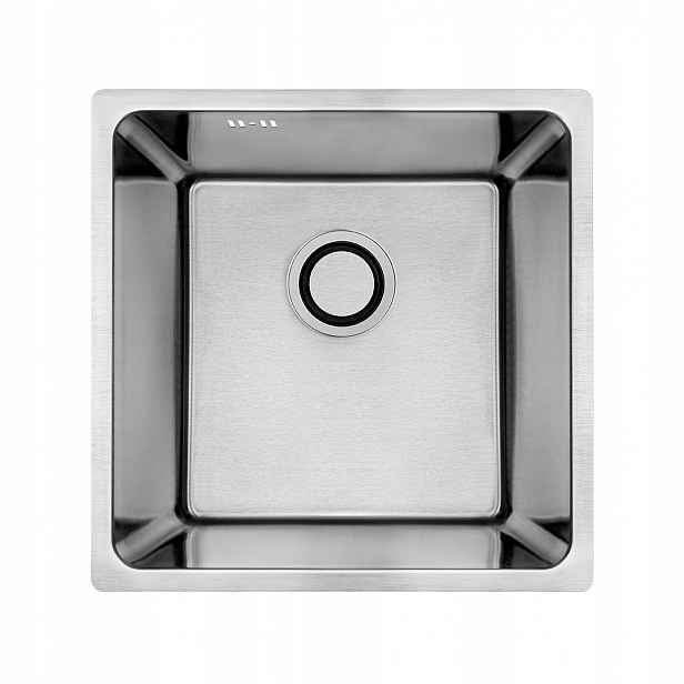 Ocelový Dřez 44x44 Zapuštěný/závěsný Inox 1-KOMOROVÝ Laveo