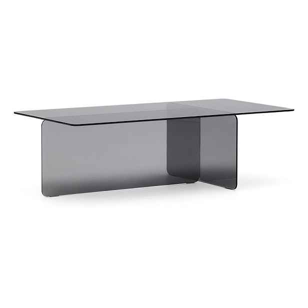 Šedý skleněný konferenční stolek 60x120 cm Zaren – Kave Home