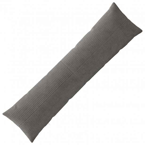 vidaXL Povlak na polštář ALMELO Tmavě šedá 40 x 145 cm manšestr