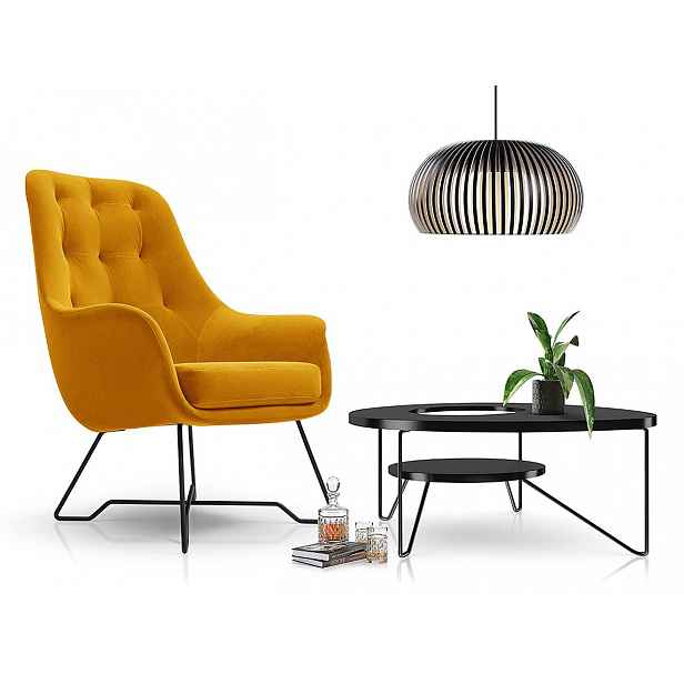 Designové křeslo MILEY - hořčicové