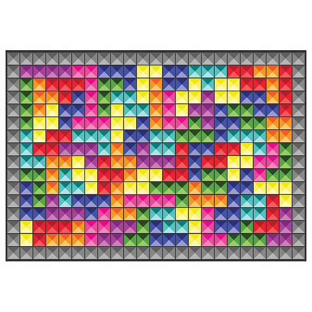 Fototapeta Barevná mozaika abstrakce Trojúhelníky čtverce 200x140 lepidlo