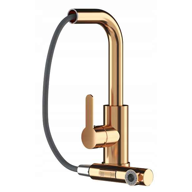 Kuchyňská Baterie Do Dřezu Rose Gold Zlatá Vytahovací Sprcha Kohoutku Ebro