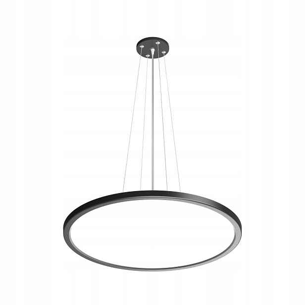 Manito, Minimalistická černá kulatá závěsná Led lampa 32W 3800LM 40 CM