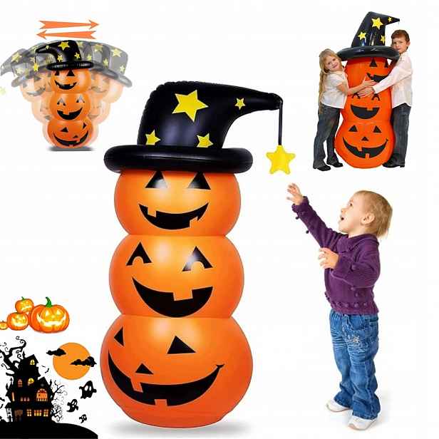 Nafukovací Dýně Halloween 140 CM Zahradní Dekorace voděodolná
