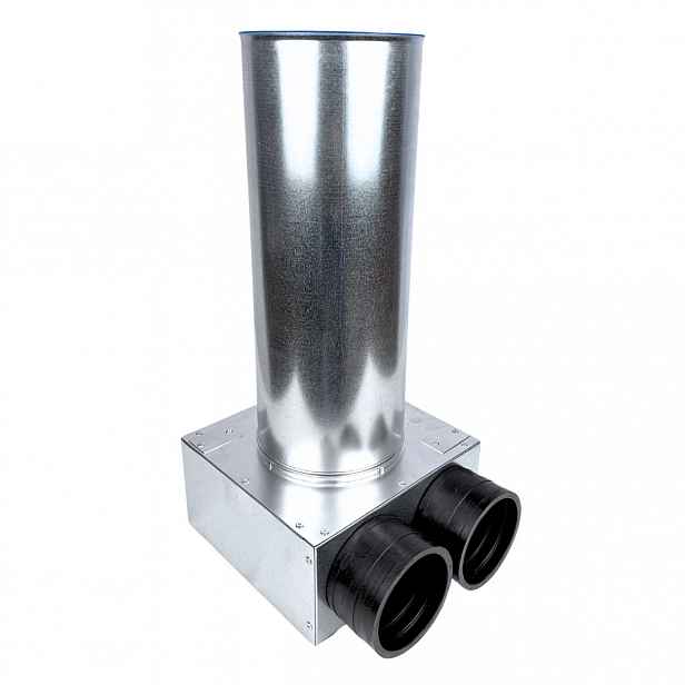 Rozdělovací box pro potrubní ventilaci fi 125 s 2x75 mm vývody