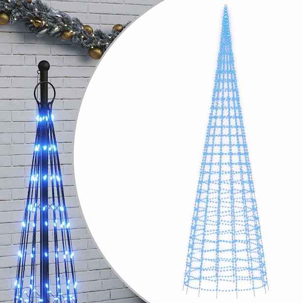 vidaXL LED vánoční stromek 3000 modrých LED 800 cm