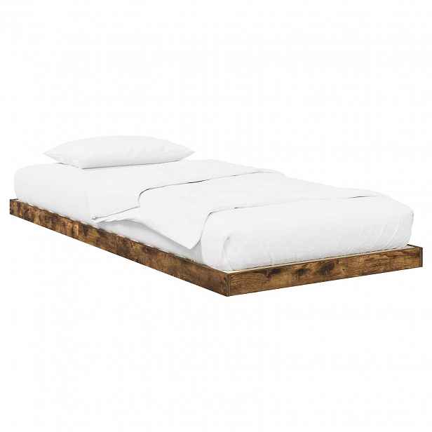 vidaXL Rám postele Kouřový dub 75 x 190 cm Kompozitní dřevo