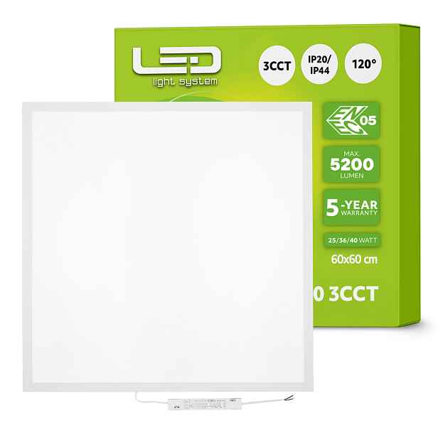 Led Panel Stropní Rastrové Svítidlo Stropní Svítidlo 60x60 Kaseton 25-36-40W 3CCT IP44
