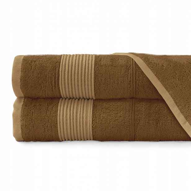 Ručníky Bamboo Moreno 2x70x140 Světle Hnědý bambus/bavlna Darymex 500 g/m2