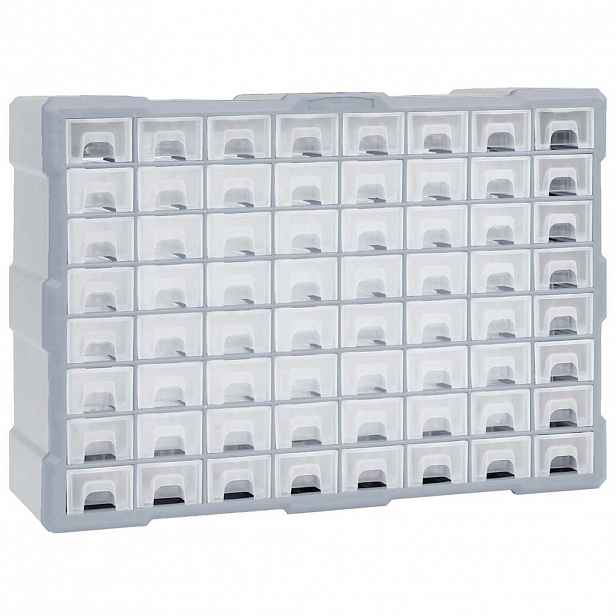 vidaXL Organizér se 64 zásuvkami 52 x 16 x 37,5 cm