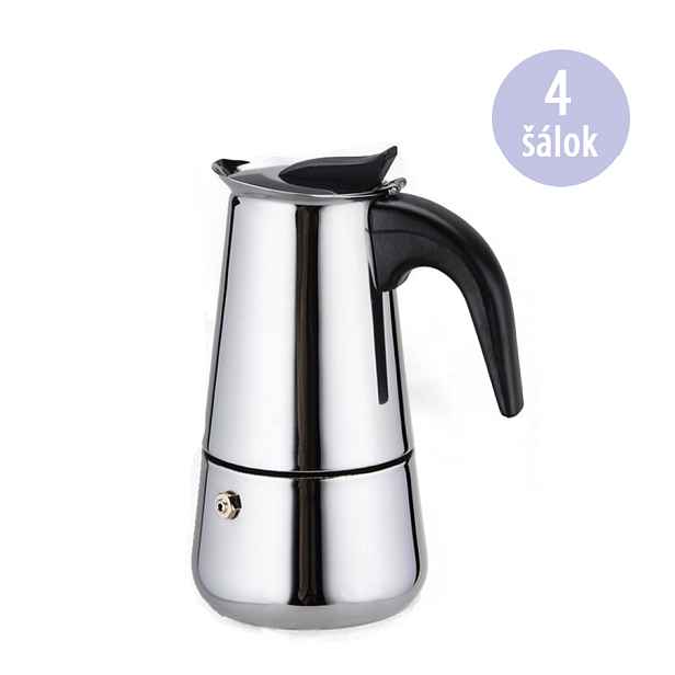 Arise KPS-400 Moka kávovar nerezový, 4 Šálky