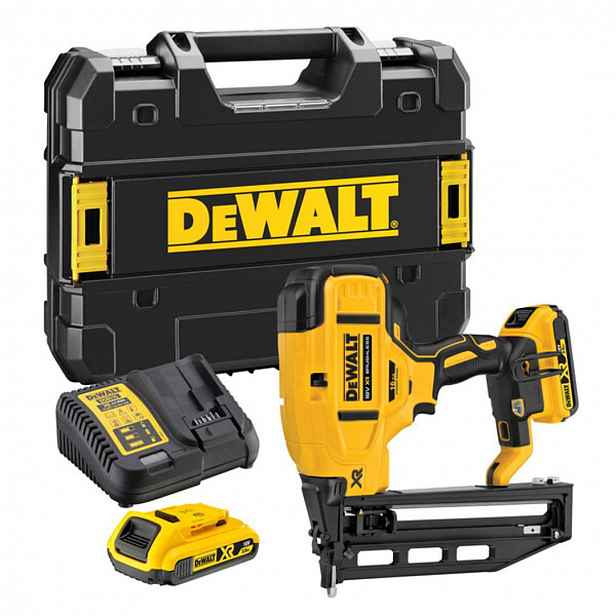DeWALT - 18V AKU hřebíkovačka 32-64 mm, 2x aku 2,0 Ah XR, nabíječka DCN662D2