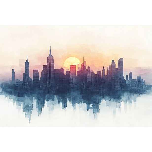 Fototapeta Flizelina Město Panorama New York Manhattan Usa 416x290 130g