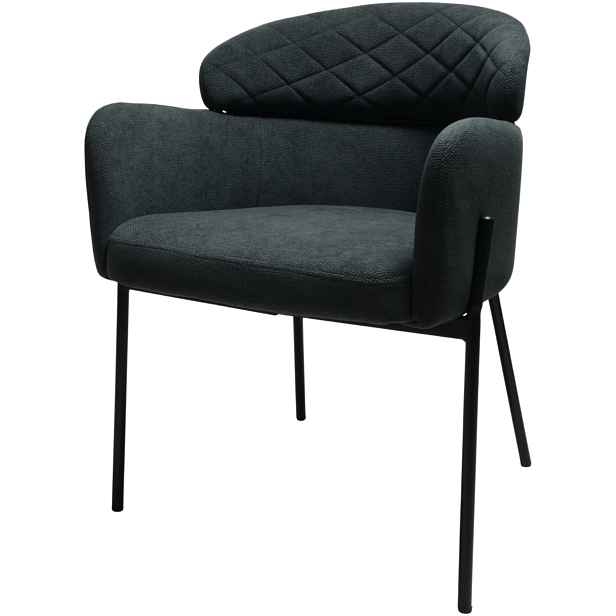 Křeslo Detroit Šedá Curio Moderní křeslo Obývací pokoj Loft Glamour Kuchyně