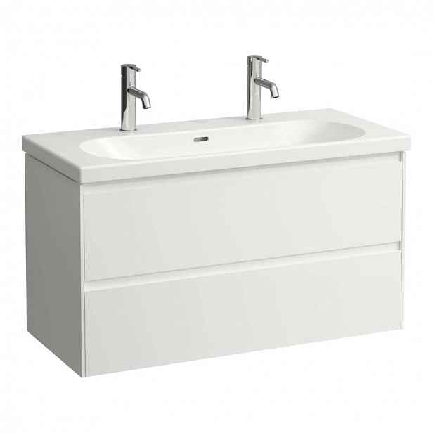 Laufen Lani - Umyvadlová skříňka, 98x45x52 cm, 2 zásuvky, matná bílá H4035621122601