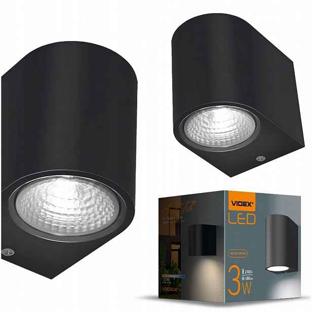 Led Venkovní Nástěnné Svítidlo Černé, Minimalistický A Moderní Design 3W IP44