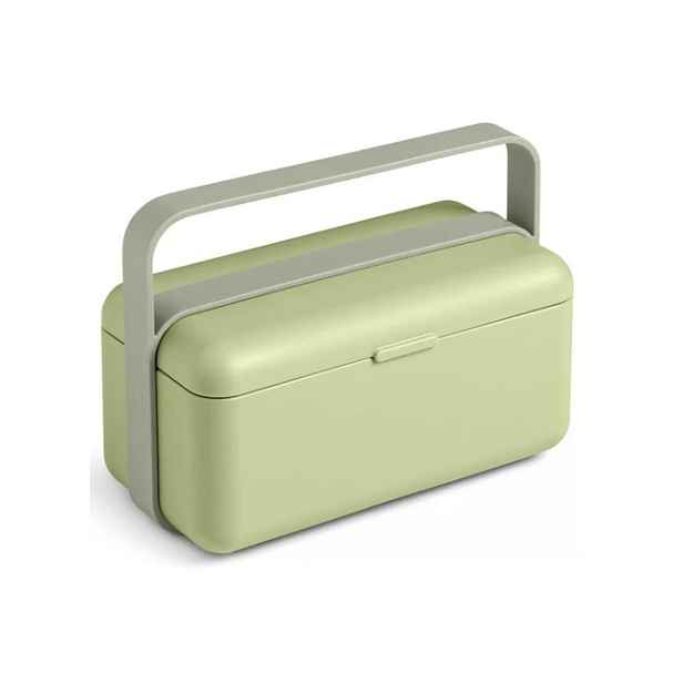 Lunchbox zelený s držadlem a příborem Blim+