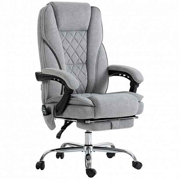 Vinsetto KANCELÁŘSKÁ ŽIDLE s vibrační masáží, ergonomická kancelářská židle s vyhříváním