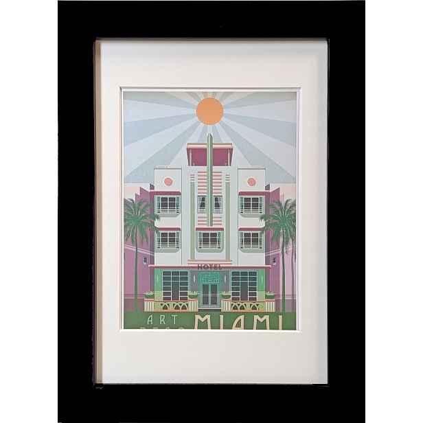 Rámeček k postavení a zavěšení 21x30 černý 3 cm dřevo pasparta