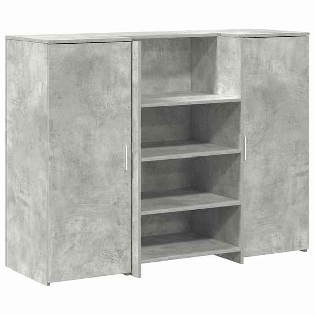 vidaXL Recepční stůl betonově šedý 135x50x103,5 cm kompozitní dřevo