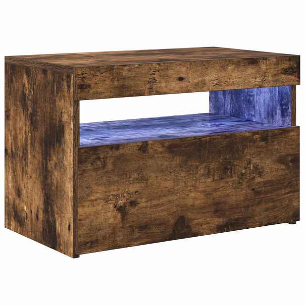 vidaXL TV skříňka s LED osvětlením kouřový dub 60 x 35 x 40 cm