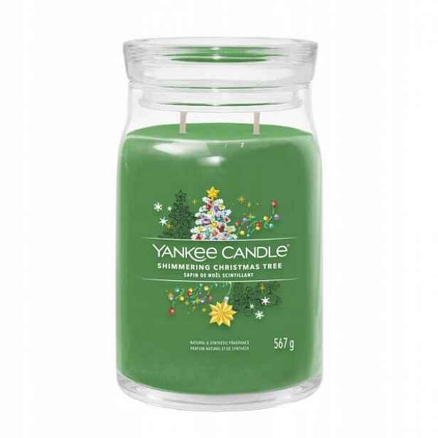 Yankee Candle Velká vonná svíčka Shimmering Christmas Tree Vánoční