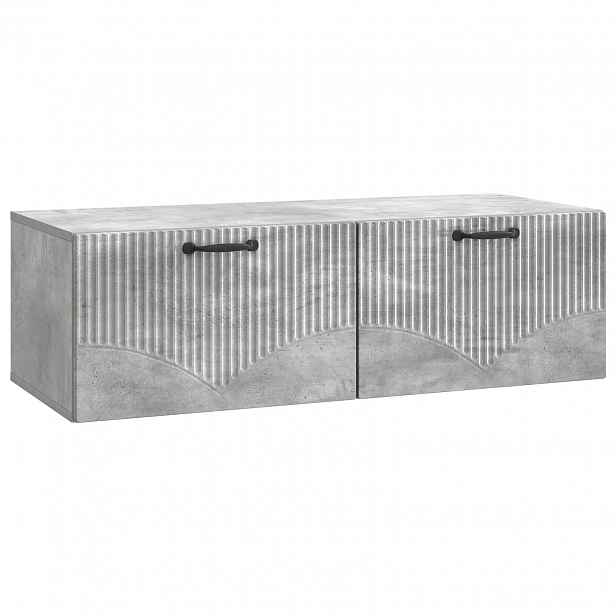 vidaXL Nástěnná TV skříň Nástěnný Betonově šedá 98 x 41 x 30 cm
