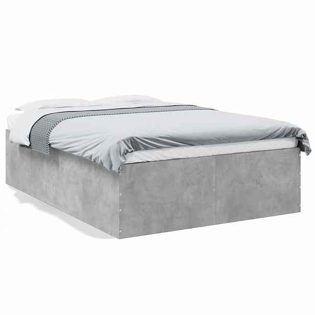 vidaXL Rám postele betonově šedý 120 x 190 cm kompozitní dřevo