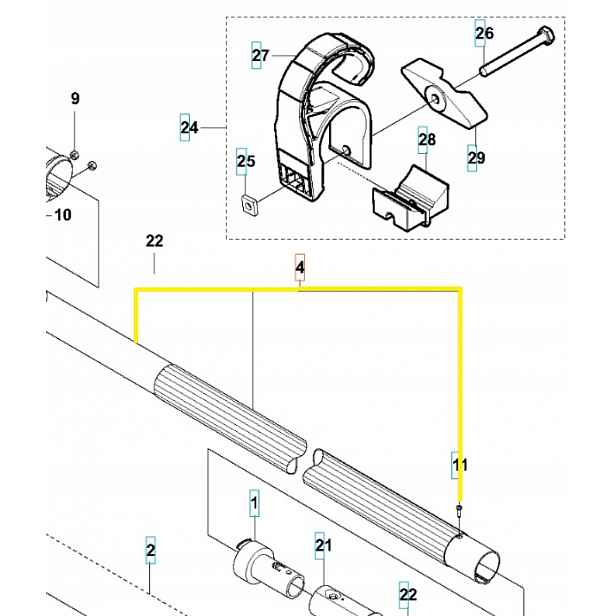 Rám podřezávače 327 PT5S Husqvarna 576925501