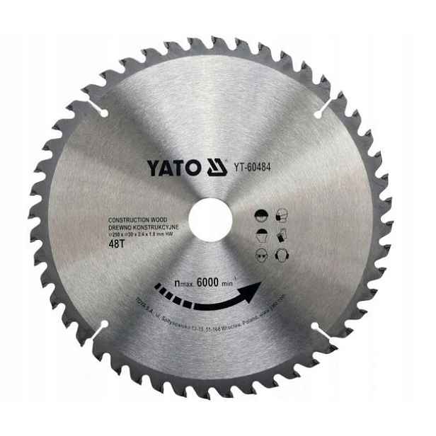Yato Kotoučová Pila Na Dřevo 250X48TX30MM YT-60484