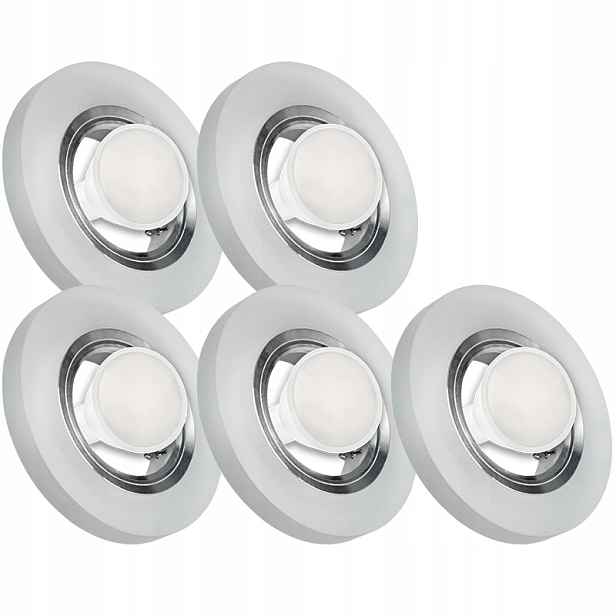 5X Skleněná Zapuštěná Lampička Velmi Silné Sklo 3W Led Žárovka
