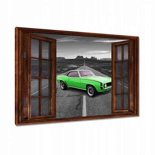 Obrazy 90x60 Zelené auto Dálnice
