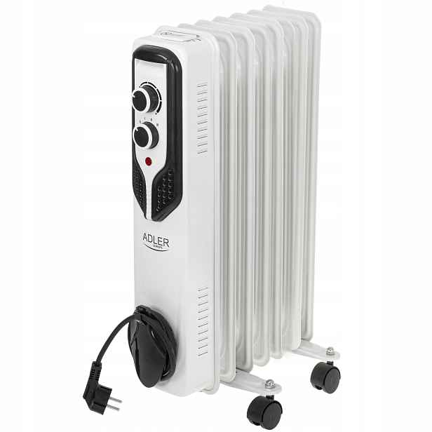 Elektrický Olejový Radiátor 1500W 7 Žeber S Kolečky