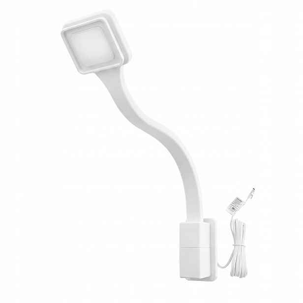 Noční Lampa Led do postele bílá, nastavitelná, šroubovací, 12 V DC, Flexi 2Q