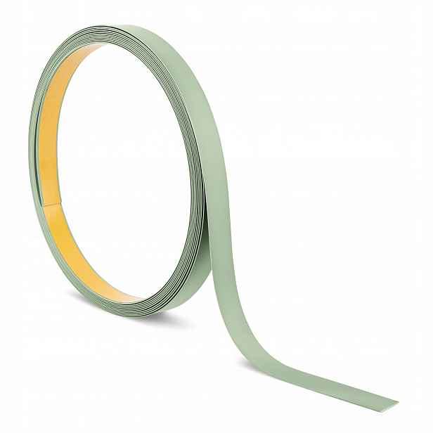 Samolepicí nástěnné lamely, Pvc plochý profil, světle zelená, 10 m, 40 mm