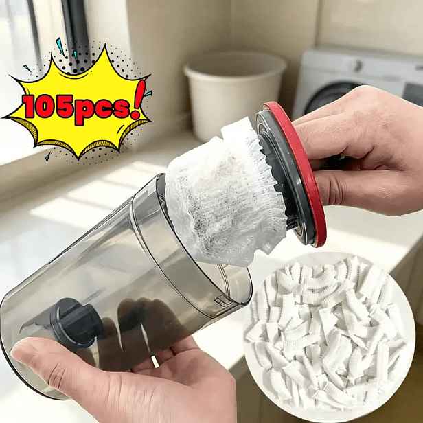 TEMU Balení 105 ks jednorázových krytů filtrů vysavače s elastickými ochrannými kazetami filtrů a prachovými sáčky vhodnými pro většinu
